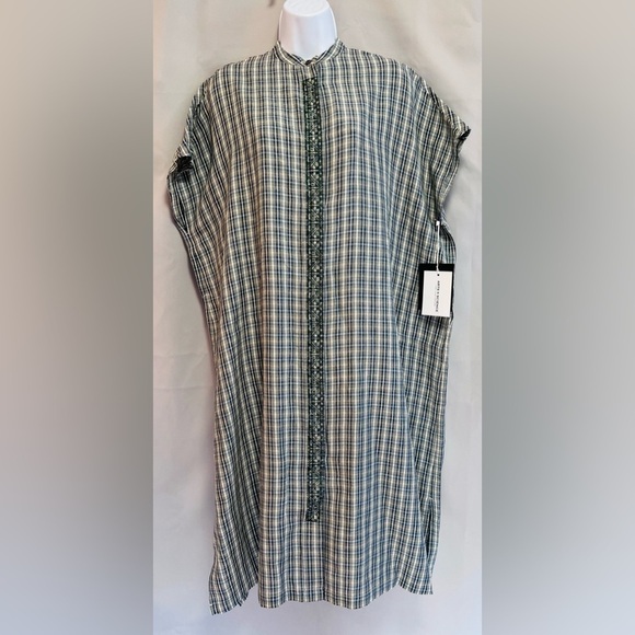 ARTS & SCIENCE 01-L52S- 259  Tunic Dress Size 1 NWT Linen / Silk Made In Japan - Picture 1 of 11